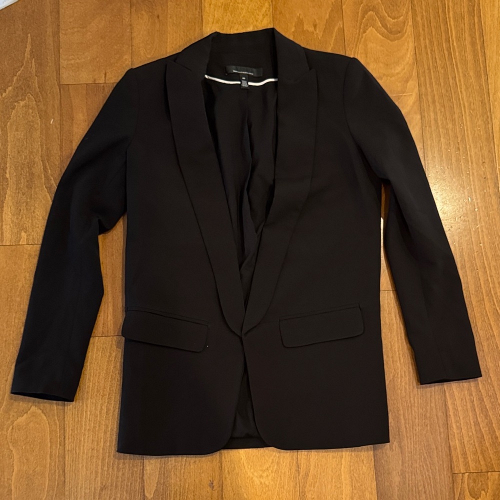 WHBM Black Women's Boyfriend Open Blazer